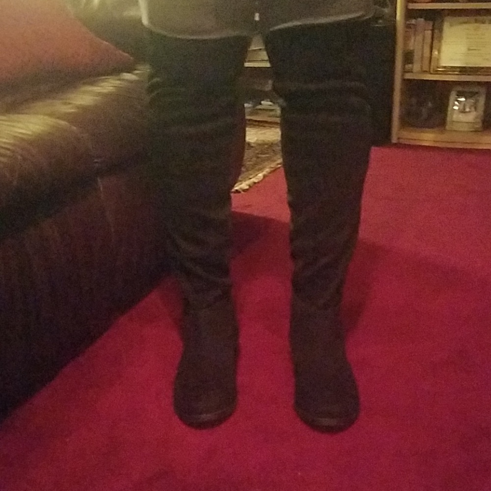 Black Stretch Over the Knee Boot